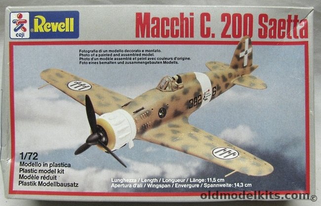 Revell 1/72 Macchi MC-200 Saetta, 4160 plastic model kit